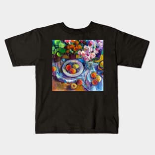 Still LIfe with Flowers & Fruits Kids T-Shirt